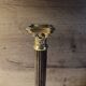 Golden brass candlestick, Corinthian style, vintage