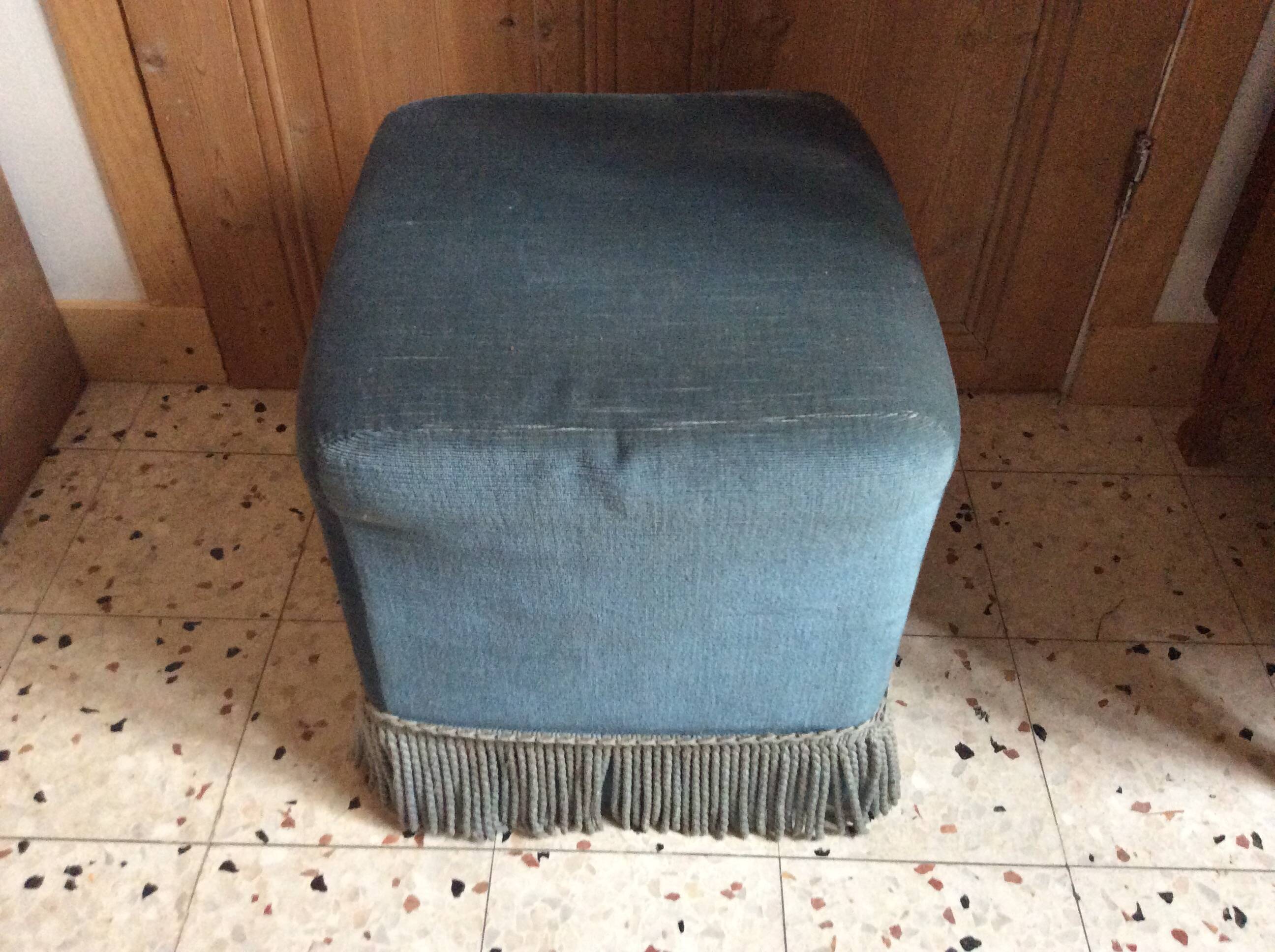 Pouf en velours