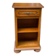 English solid wood bedside table with drawer