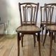 Set of 4 bistro chairs in curved wood of beech Luterma 30s