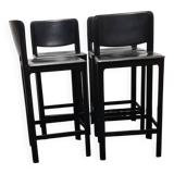Un ensemble de quatre tabourets de bar italiens en cuir par Matteo Grassi