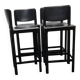 A set of four Italian leather bar stools by Matteo Grassi