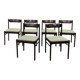 6 vintage green Scandinavian chairs