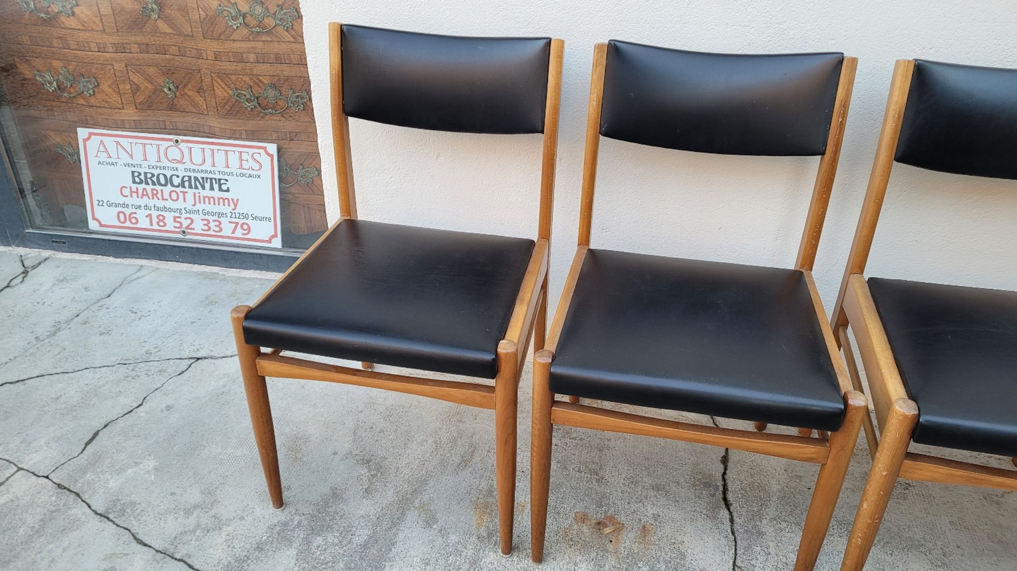 Série de 4 chaises scandinave vintage 1950