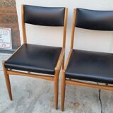 Series of 4 vintage Scandinavian chairs 1950