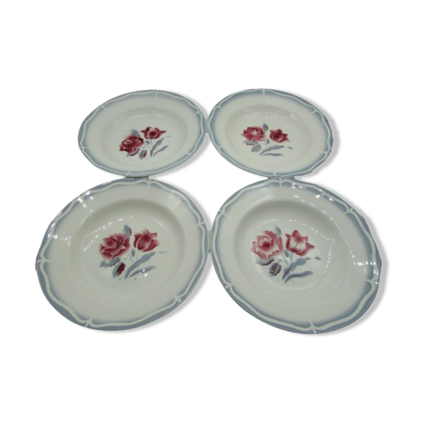 hollow plates Digoin Sarreguemines Alesia