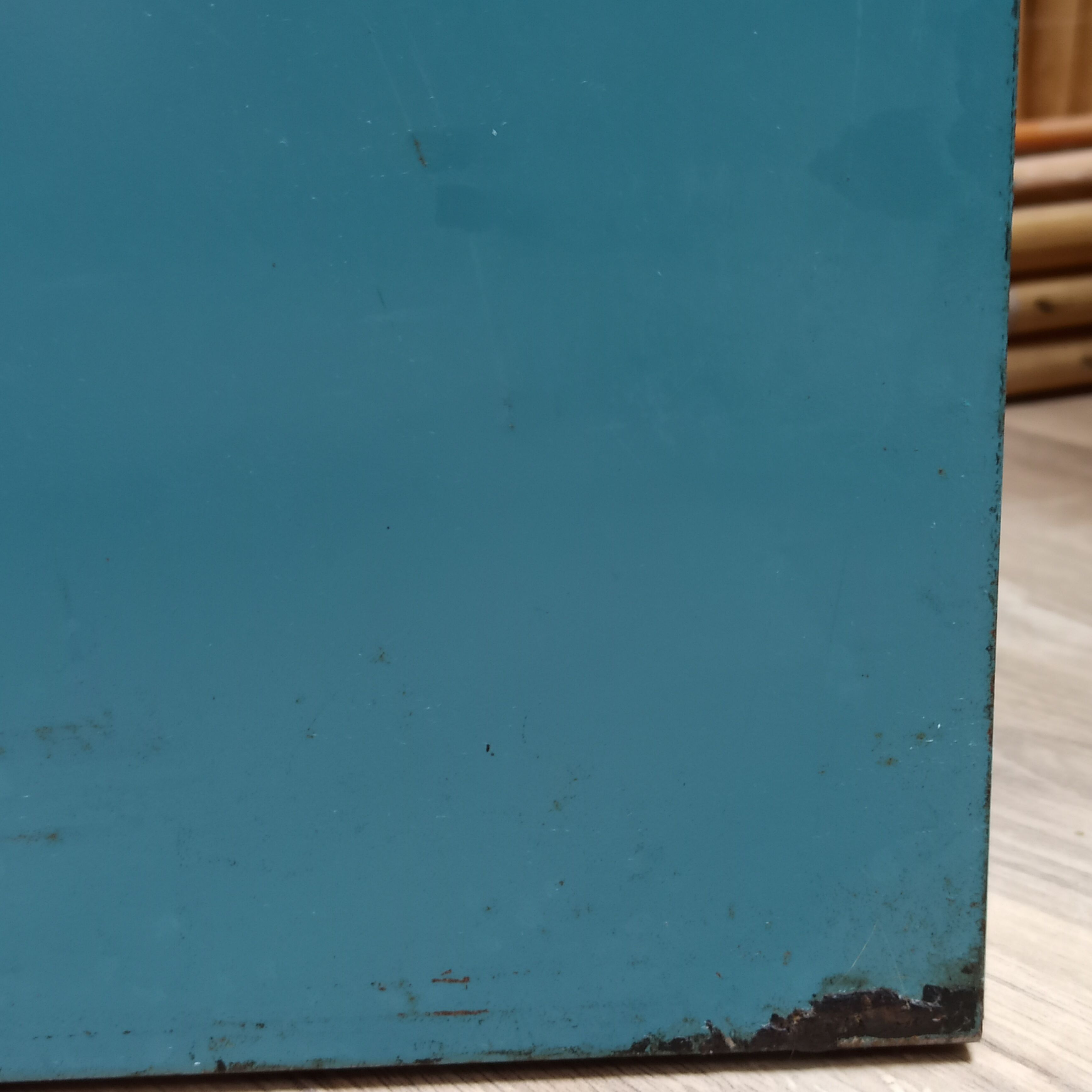 Box archives metal blue 50s industrial style