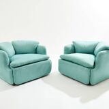 Paire de fauteuils Confidential Alberto Rosselli pour Saporiti 1970