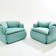 Pair of Confidential armchairs by Alberto Rosselli for Saporiti 1970