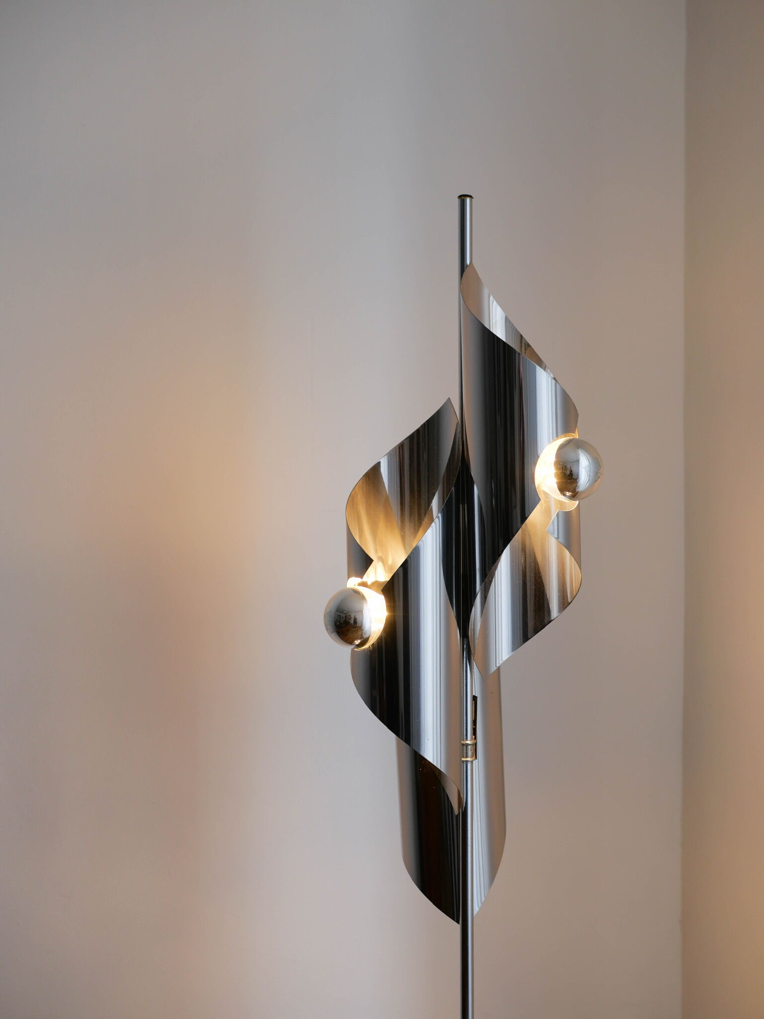 Vintage floor lamp chrome spoutnick