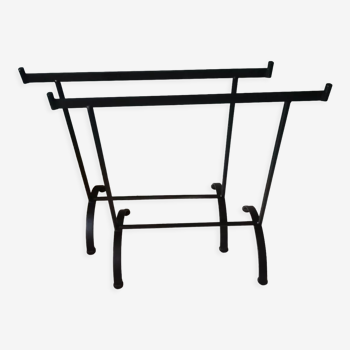 Pair of black steel trestles