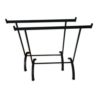 Pair of black steel trestles