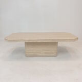 Italian travertine coffee table, 1980's