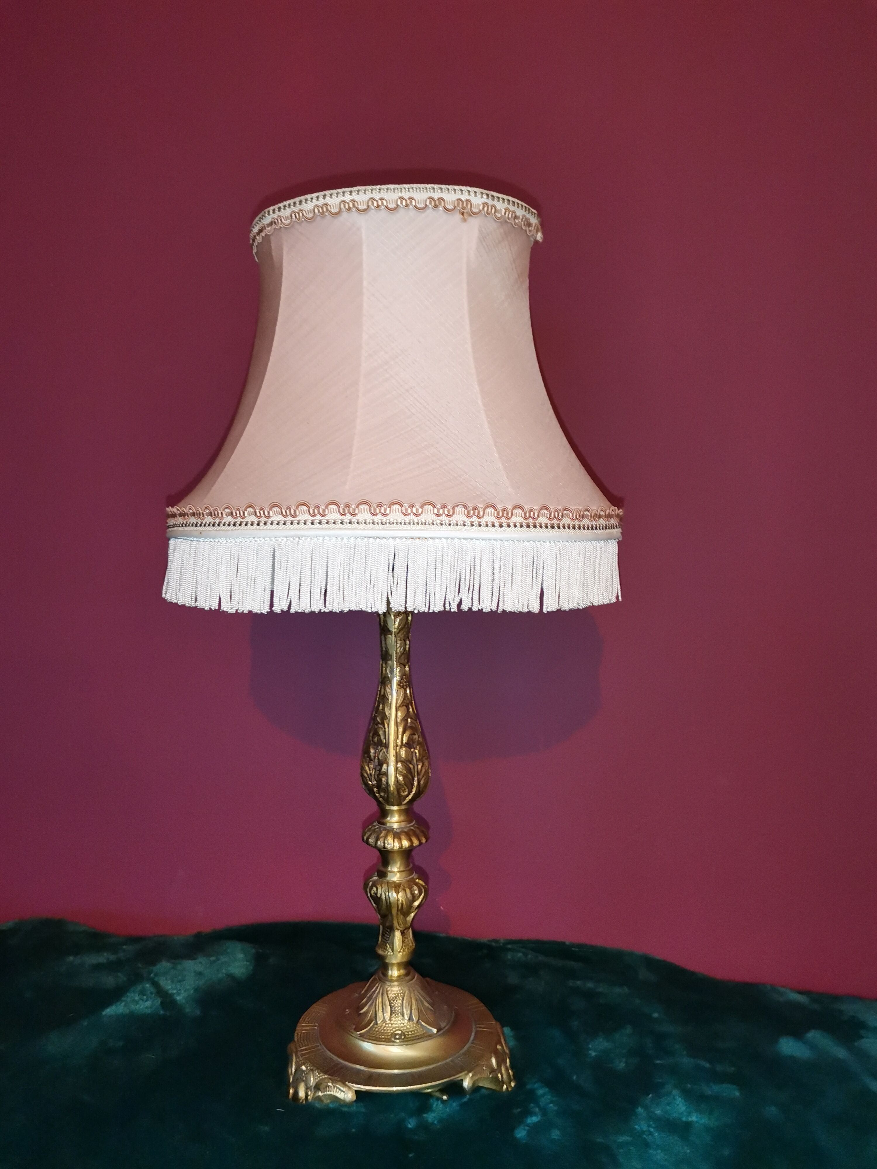 Golden fringe lamp