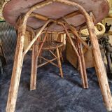 Audout Minet ceramic rattan table