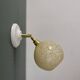 Vintage glass globe wall light in pale yellow from Clichy.
