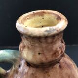 Vase with asymmetrical handles in Flemish stoneware, handcrafted