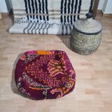 Handmade bohemian Berber pouf 60 X 60 X 25 CM