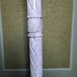 Colonne octogonale en marbre blanc h95cm l+l20cm
