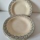 6 old E.C. Salins “Les Épis” ironstone soup plates