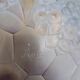 Frosted moulded glass chandelier bowl Art Deco signed Roc