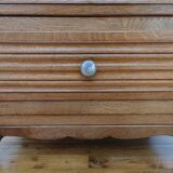 chest of drawers oak five drawers 1950s