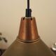 Danish Brass Pendant Lamp, Industrial Cone Shade, 1960s