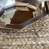 Art Deco silver metal and rosewood top