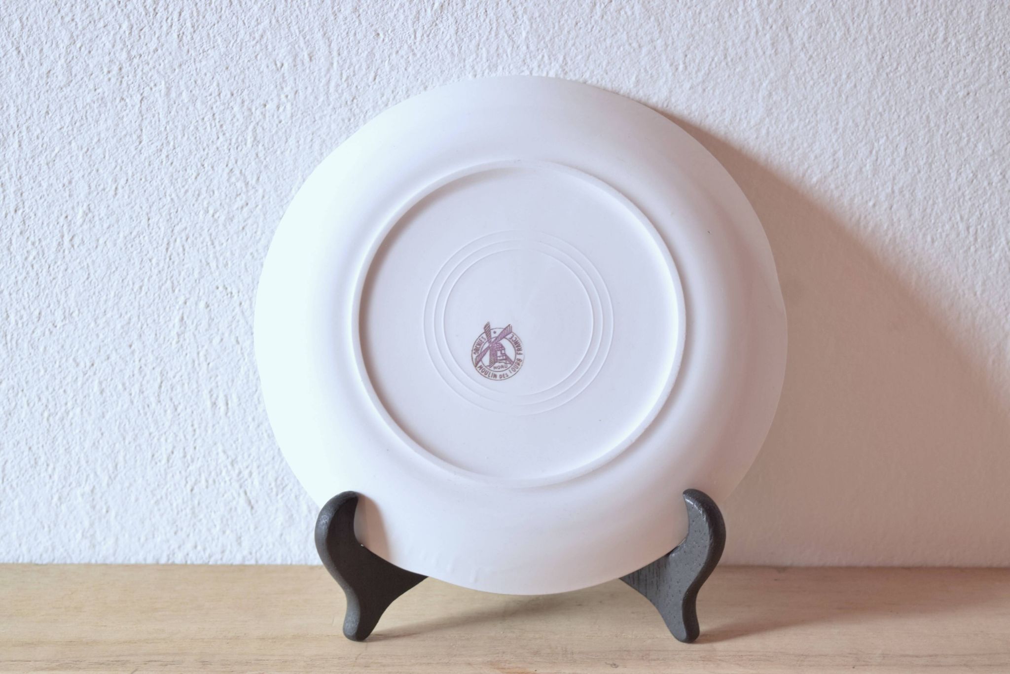 Moulin-des-Loups - Orchies - Set of 6 vintage glazed ceramic cheese plates
