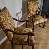 Pair of Louis XIII armchairs