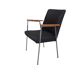 4 vintage design dining chairs in black leather mauser werke germany 1960s