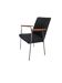 4 vintage design dining chairs in black leather mauser werke germany 1960s