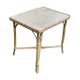High wicker and rattan table