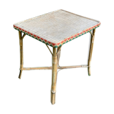 High wicker and rattan table