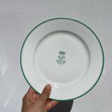 4 monogrammed dessert plates
