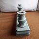 Vintage candle holder for 3 candles in carved solid wood.
