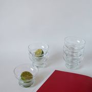 Lot de 6 coupes à champagne en cristal gravé 1960