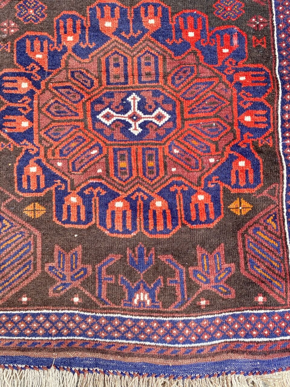 Vintage carpet turkmen belutch afghan 80x140 cm