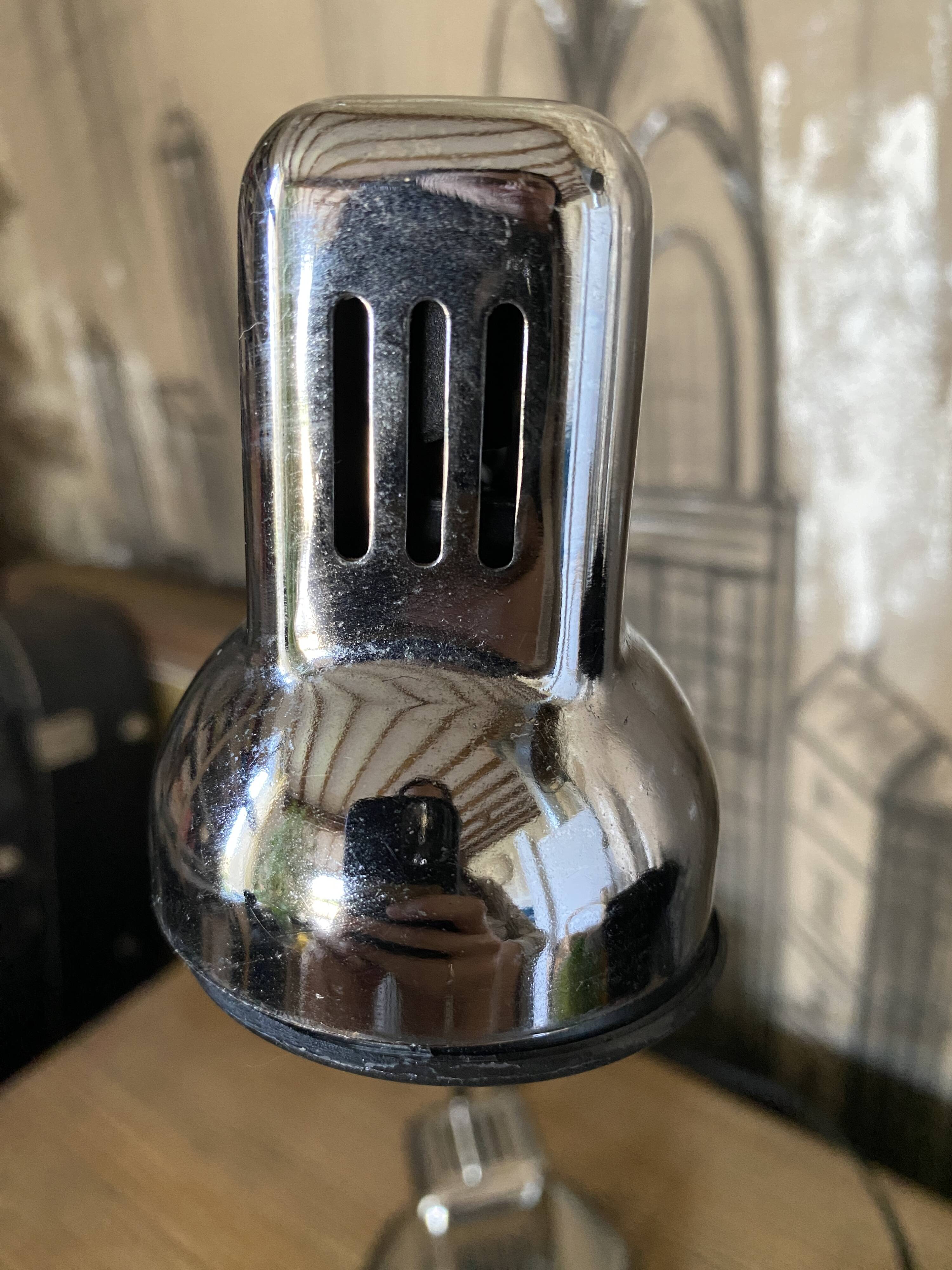 Vintage desk lamp Vrieland Design – chrome metal – 1980