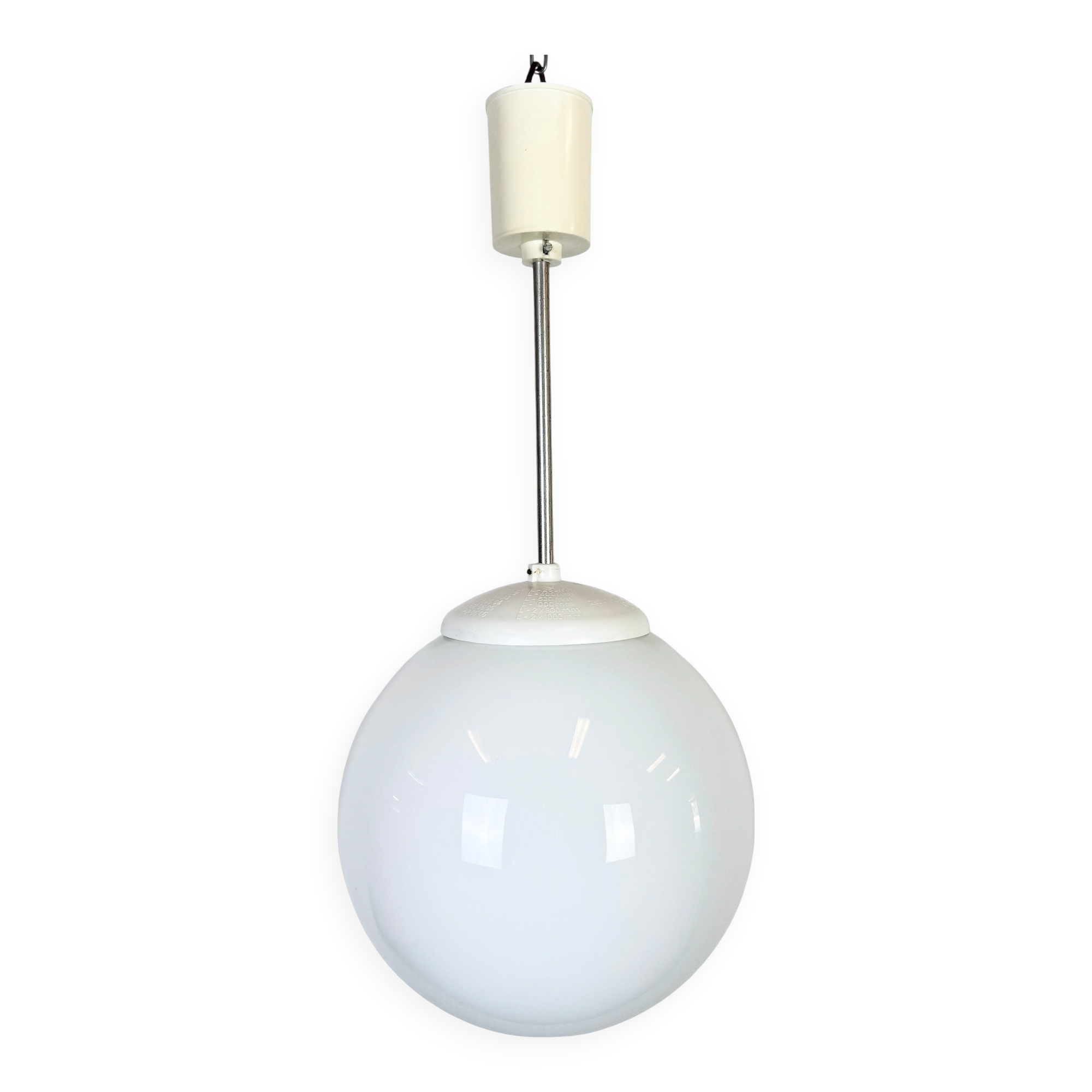 Vintage Chandelier with Milk Glass from Elektrosvit, 1960s