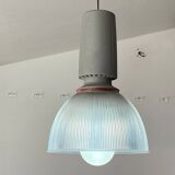 Suspension industrielle corps aluminium diffuseur méthacrylate vintage 70