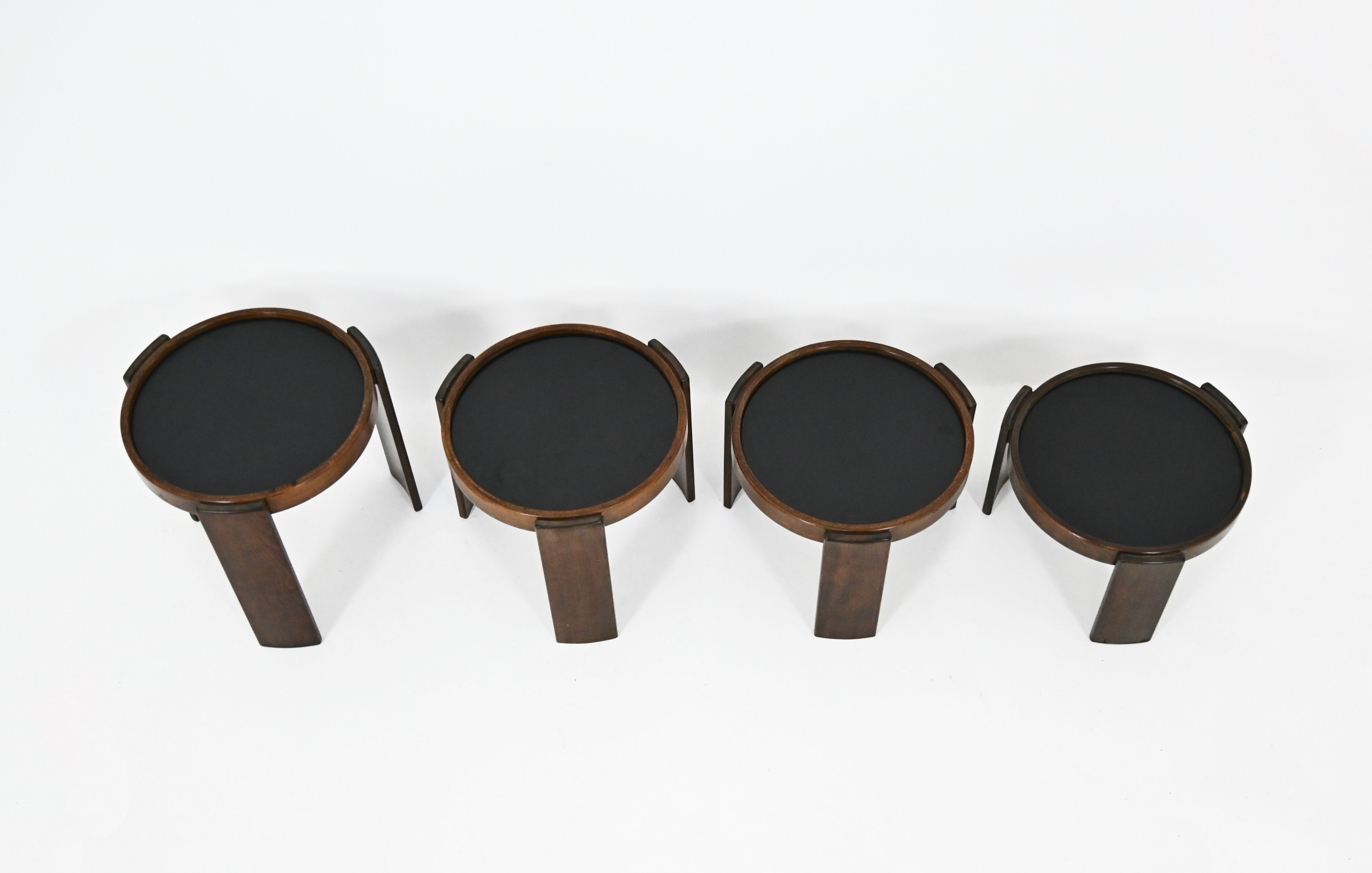 Nest tables model 780, by Gianfranco Frattini for Cassina, 1960s