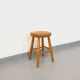 Vintage solid oak stool from the 50s 60s