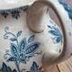 Small chubby jug Sarreguemines Burgos – old blue and white earthenware