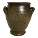Brown ceramic vase jar