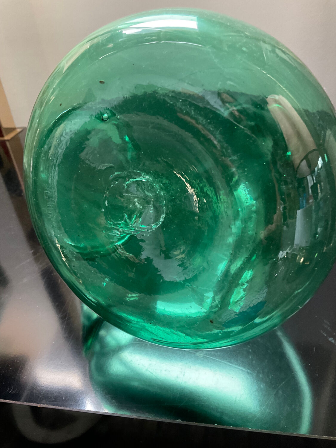 Vintage Porron carafe in glass paste
