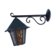 Iron exterior wall lamp