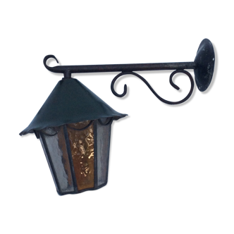 Iron exterior wall lamp