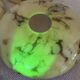 Set of 6 Art Deco uranium glass lamp shades, 1930s
