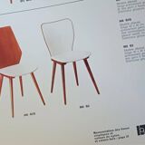 Suite de 6 chaises Baumann modèle 840 G2S finition acajou verni, 1963